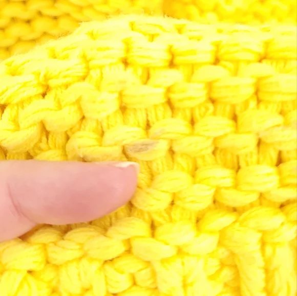 Free People Women Small My Only Sunshine Yellow Mock Neck Relaxed Boho Sweater - Picture 10 of 15